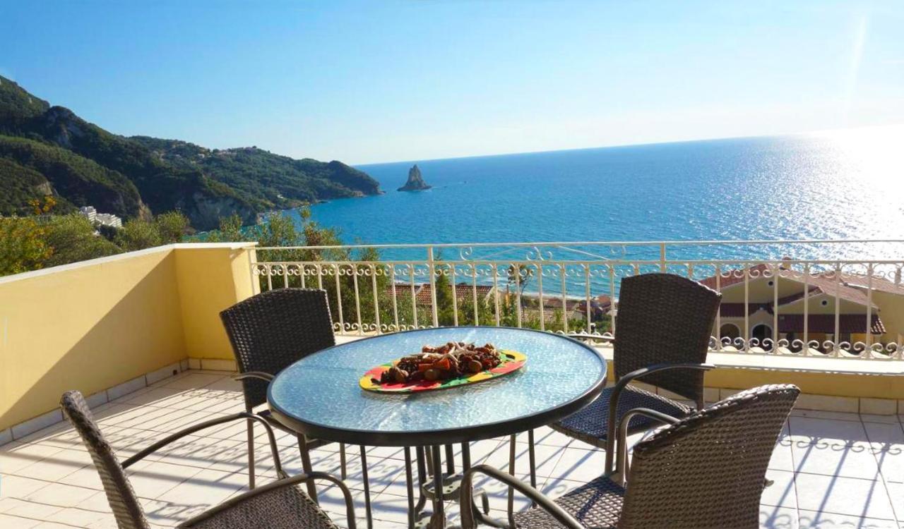 Natalia Apartment B With Panoramic Sea Views Of Agios Gordios Bay Dış mekan fotoğraf